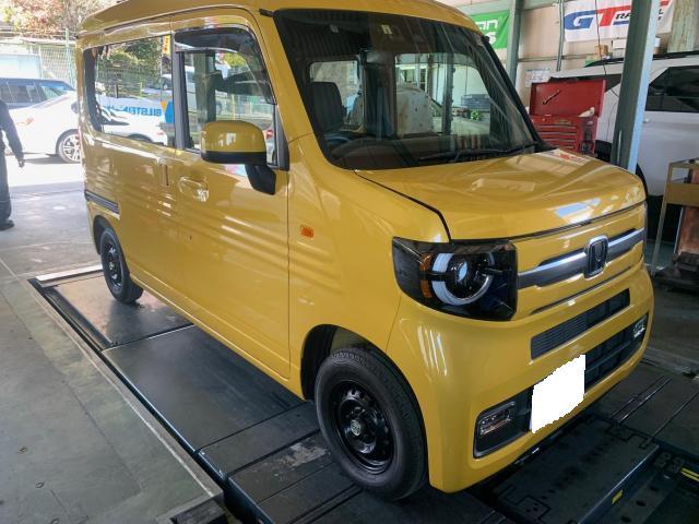 Ｎ－ＶＡＮ　ダウンサス組付け　アライメント