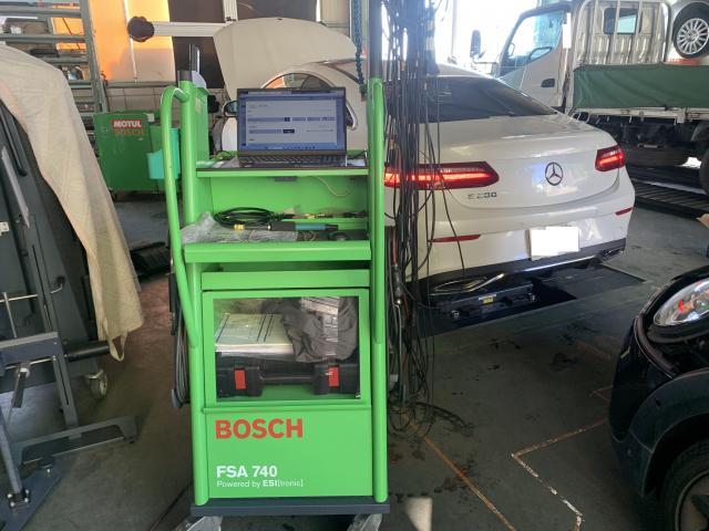 メルセデス・ベンツ　Ｅクラス　グー故障診断（コンピュータ診断）車検・バッテリー交換