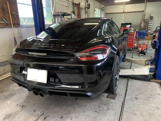 ポルシェ　ケイマン　吸排気系修理・整備・マフラー交換