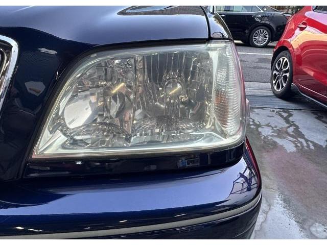 トヨタ クラウン 型式:JZS171 ご用命② ヘッドライトクリーニング ヘッドライト黄ばみ 汚れ 磨き 広島市 西区 商工センター