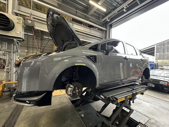 日産 オーラ 型式：FSNE13　サスペンション・足回りパーツ取付 BLITZ車高調整キット ダウンサス ドレスアップ　広島市 西区 商工センター