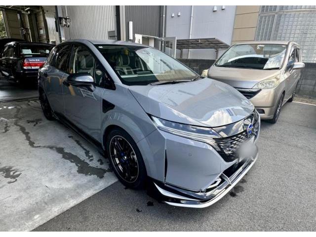 日産 オーラ 型式：FSNE13　サスペンション・足回りパーツ取付 BLITZ車高調整キット ダウンサス ドレスアップ　広島市 西区 商工センター