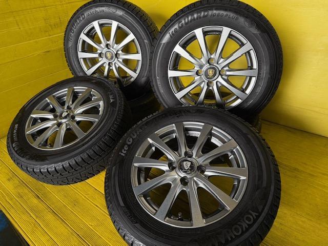 トヨタ　アクア　パーツ情報
アクア、ヴィッツ、ヤリス、キューブ、フィットなどに装着できる14インチスタッドレスセット入庫です！
マナレイスポーツ　14インチ　ヨコハマスタッドレス付！