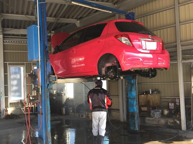 ヴィッツ　車検　下回り洗車　安い　南アルプス市　山梨県