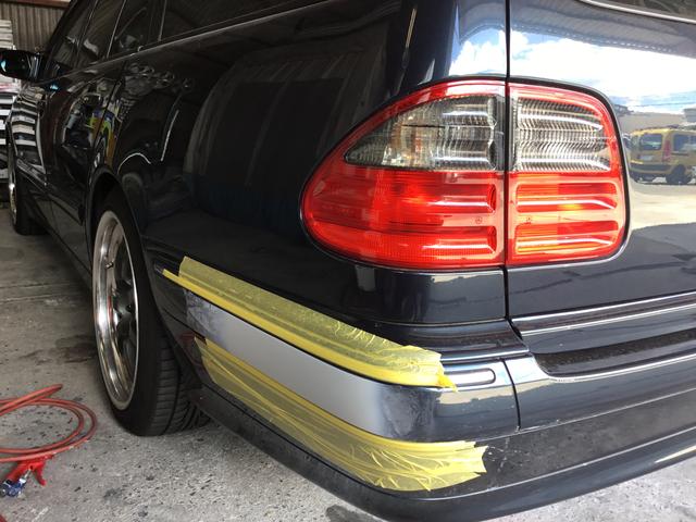 ベンツ E320 ステーションワゴン W210 鈑金 塗装 糸島市 修理