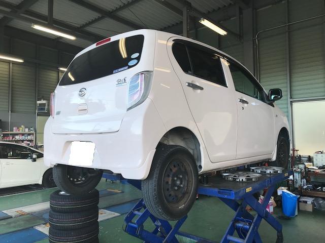 ミライース　スタッドレス履き替え【神崎郡・姫路・加西で車検・修理・取付・板金お任せ下さい】