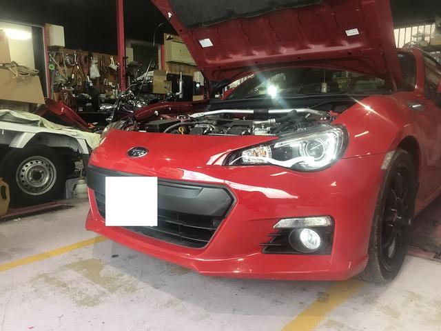 スバル　BRZ　リアスポ　フロントバンパー　現行　交換　取り付け　南足柄市　足柄上郡　小田原市　カスタム　修理　故障　不具合