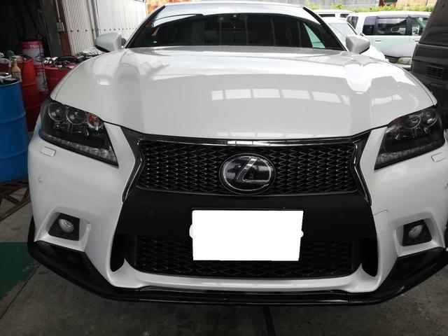 GS350　レクサス　持ち込みフロントバンパースポイラー取り付け　熊本県玉名市・玉東町・和水町・山鹿市・南関町・長洲町・荒尾市・熊本市北区・大牟田市・合志市、他地域のお客様も大歓迎です！