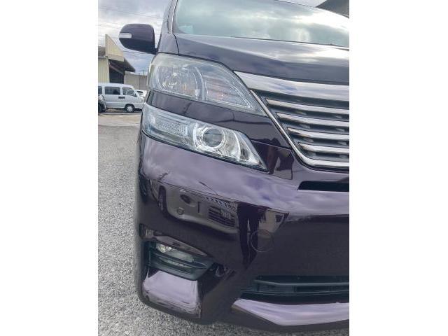 トヨタ ベルファイア  フロントバンパー へこみ 鈑金