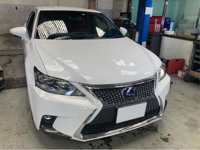 クラシック レクサス タイヤ交換 メッキロアガーニッシュ取り付け CT パーツ