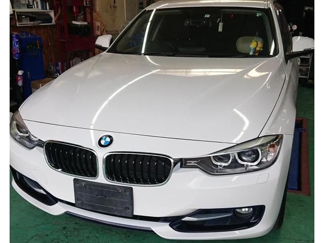 BMW  320I スポーツ　フロントバンパー修理　鈑金塗装　群馬県　安中市