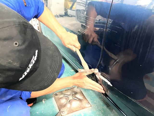 【工程３】ピンポイントで叩き出します