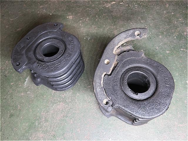 三菱 ミニキャブ U62T 足廻りの異音 ロアアーム・ブッシュ交換 呉市の第一自動車へ