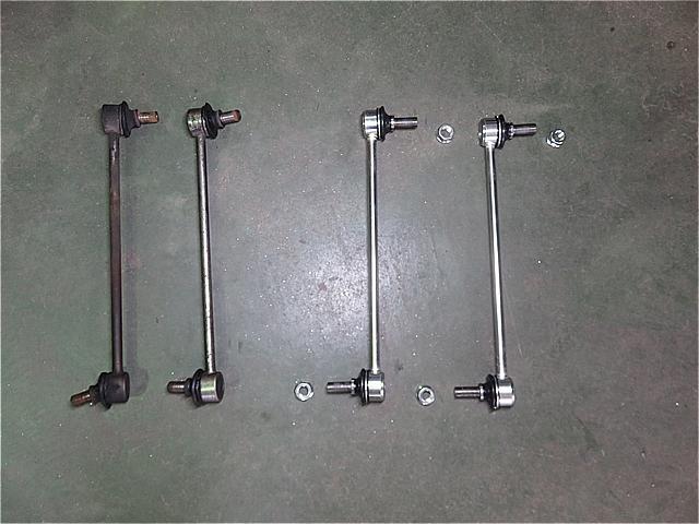 トヨタ カローラフィールダー NZE141G 走行時の異音 スタビライザーリンク交換 呉市の第一自動車へ