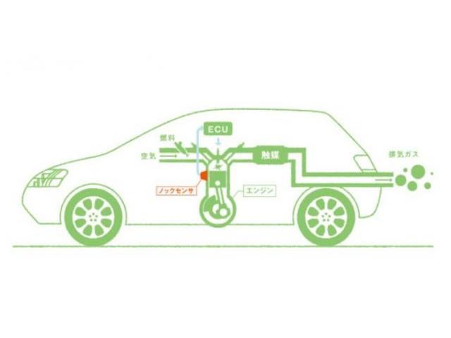 マツダ デミオ DE5FS エンジン警告灯 ノック・センサー交換　呉市の第一自動車へ