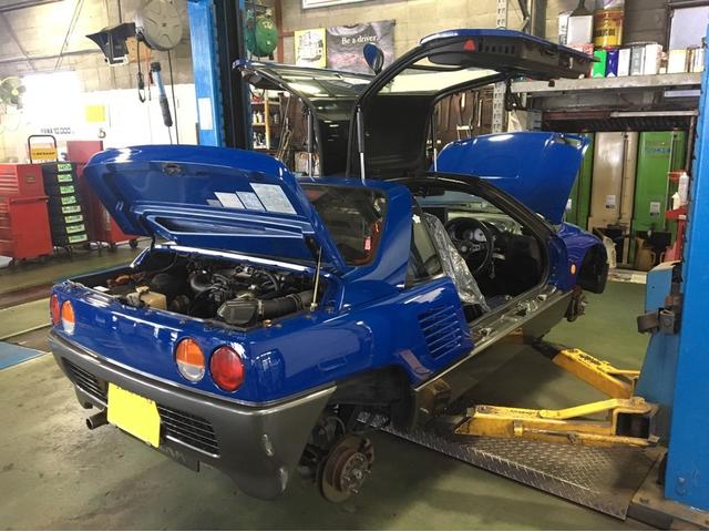 マツダ　ＡＺ－１　車検【東広島市で持込でのタイヤ交換、パーツ取付・車検・整備・修理・鈑金・塗装なら　㈱ツモリオート　へお問合わせ下さい！！】