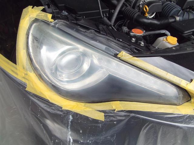 86 トヨタ　BRZ　スバル　黄ばみ　くすみ　ヘッドライト　クリーニング　コーティング　板金　塗装　多治見　土岐　瑞浪　


