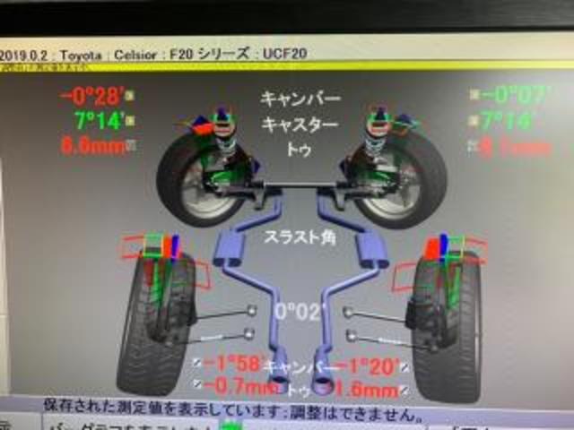 セルシオ　UCF21 4輪ホイールアライメント調整