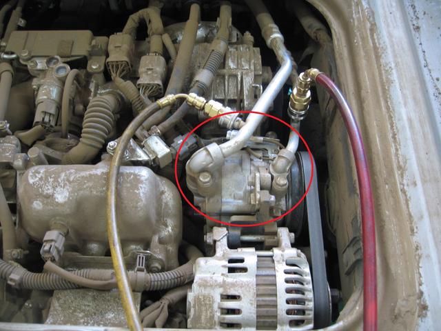 スバル　サンバートラック　ＴＴ２　エアコン修理