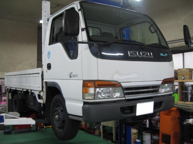 いすゞ　エルフトラック　ＮＫＲ６６ＥＡ　車検整備　ブレーキフルード交換　ワイパーラバー交換　バッテリー交換　エンジンオイル交換　和光市