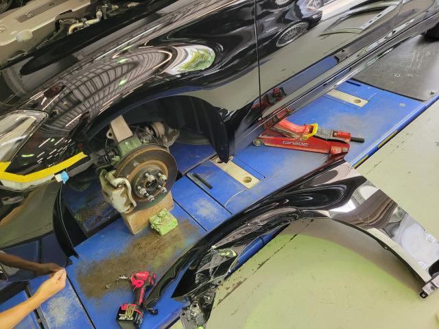 日産　フーガ　キズ・へこみ直し　ホイール　フロントバンパー　フロントフェンダー