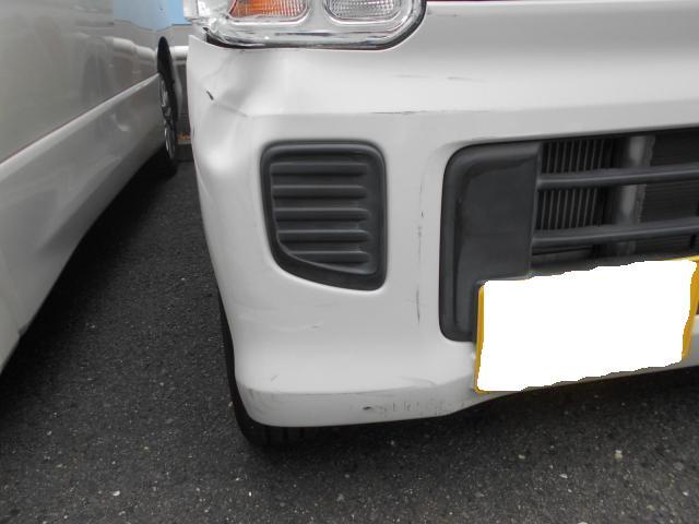 スズキ　エブリイワゴン　板金・外装補修  フロントバンパー ヘッドライト　大阪 東大阪 八尾 交野 門真 修理 鈑金 板金 交換 塗装 ミガキ 磨き 早い 代車完備