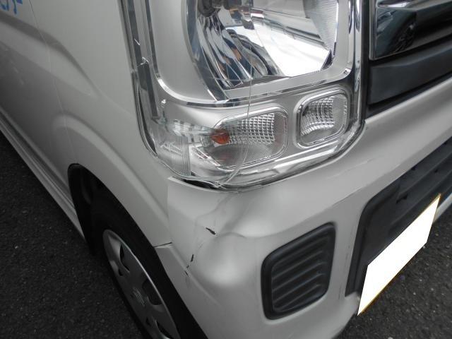 スズキ　エブリイワゴン　板金・外装補修  フロントバンパー ヘッドライト　大阪 東大阪 八尾 交野 門真 修理 鈑金 板金 交換 塗装 ミガキ 磨き 早い 代車完備