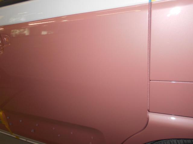 ダイハツ　ムーヴキャンバス　板金・外装補修 リアドア　大阪 東大阪 八尾 交野 門真 修理 鈑金 板金 塗装 ミガキ 磨き 早い 代車完備