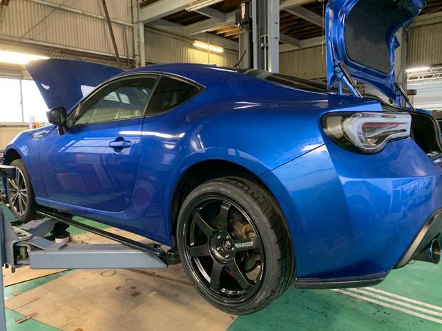 BRZ　タイヤ＆ホイール交換　スポイラー取り付け　RAYS　ボルクレーシング　TE37　チャージスピード　唐津市　伊万里市　多久市　糸島市