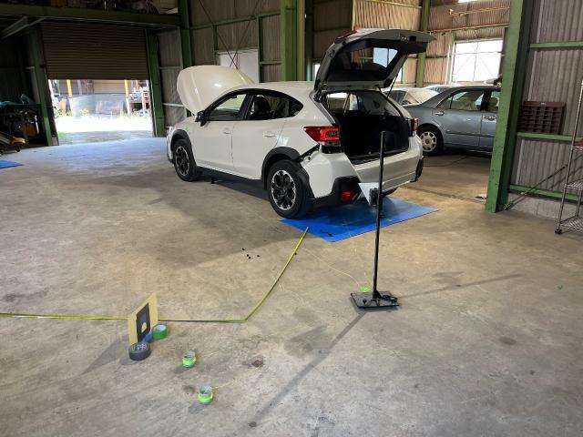岐阜県海津市　スバルＸＶ　GT3 リヤバンパー・後側方警戒支援センサー交換　エーミング作業を致しました