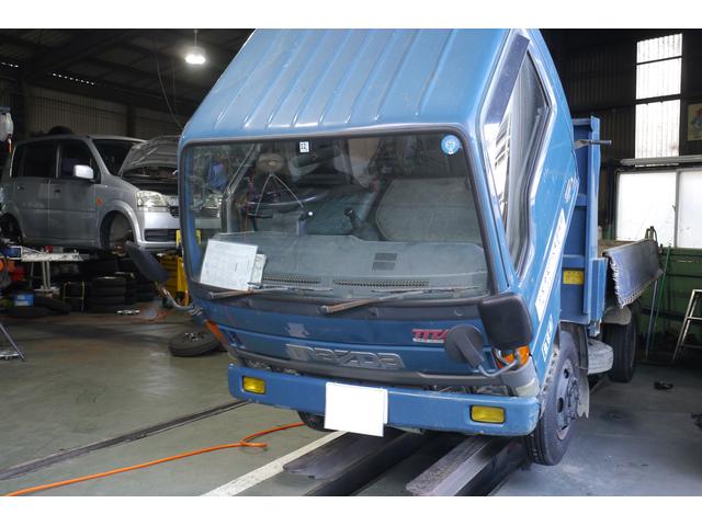 京都市　西京区　桂　車検　ダンプ　トラック　コボレーン　荷台　鉄板、ワックス