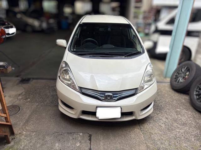 ホンダ　フィットシャトル　ドアミラー交換　京都　西京区　桂