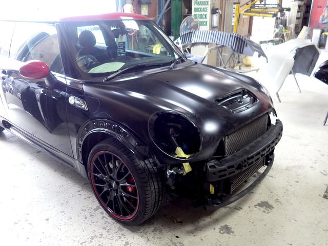 MINI R56 JCW フロントバンパー フード 補修 ペイント【京田辺市】