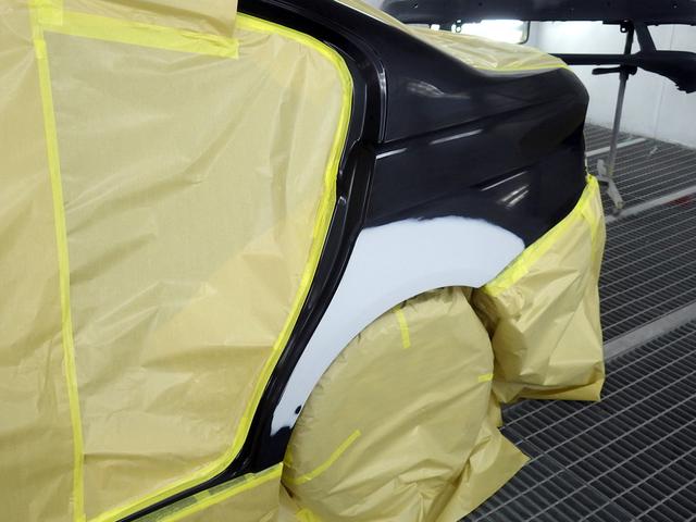 BMW E90 3シリーズ リアフェンダー 鈑金 塗装 ペイント 修理 キズ ヘコミ 【京田辺市】