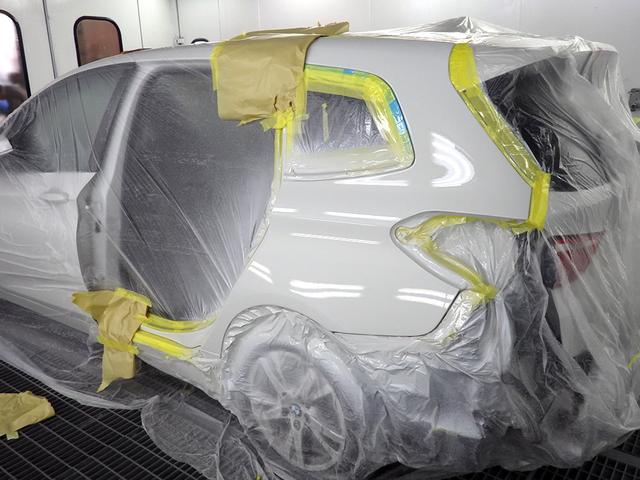 BMW F46 グランツアラー リアフェンダー リアバンパー 鈑金 塗装 ペイント 修理 交換 キズ ヘコミ 【京田辺市】