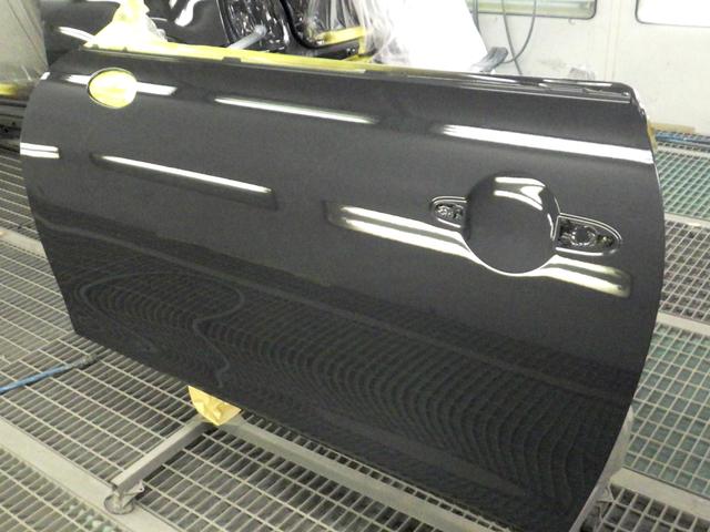 MINI F56 クーパー フロントドア リアフェンダー 鈑金 塗装 ペイント 修理 交換 キズ ヘコミ 【京田辺市】