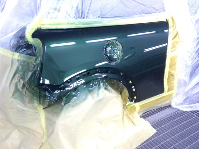 MINI F56 クーパー リアフェンダー 鈑金 塗装 ペイント 修理 交換 キズ ヘコミ 【京田辺市】
