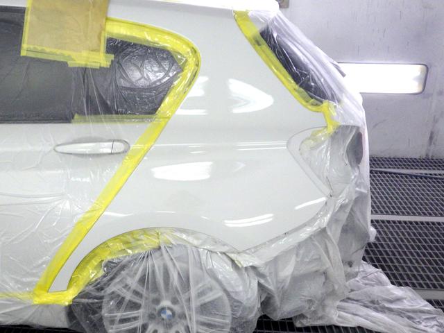 BMW F20 1シリーズ リアフェンダー リアバンパー 鈑金 塗装 ペイント 修理 交換 キズ ヘコミ 【京田辺市】