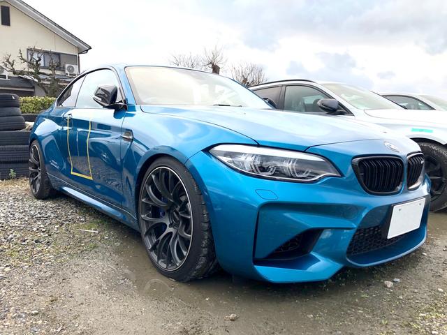 BMW F87 M2 フロントドア 鈑金 塗装 ペイント 修理 交換 キズ ヘコミ 【京田辺市】