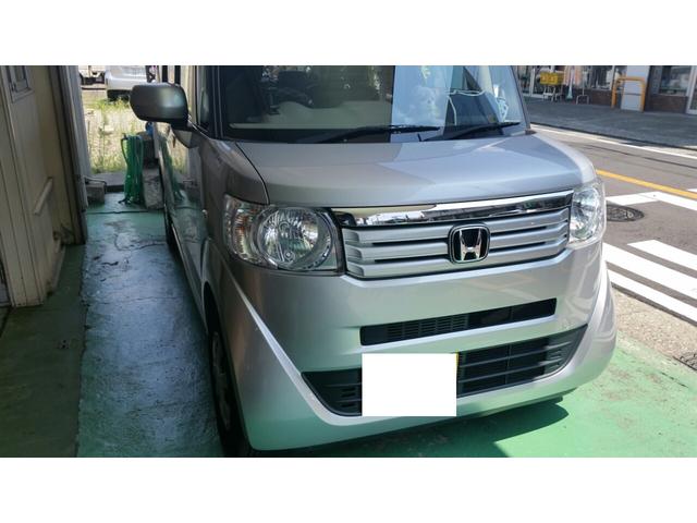 岩出市　和歌山市　紀の川市　車検　修理　板金　カスタム　ナビ　オーディオ　持ち込みパーツ取り付け　ホンダ　N　BOX　JF1　フロントガラス交換