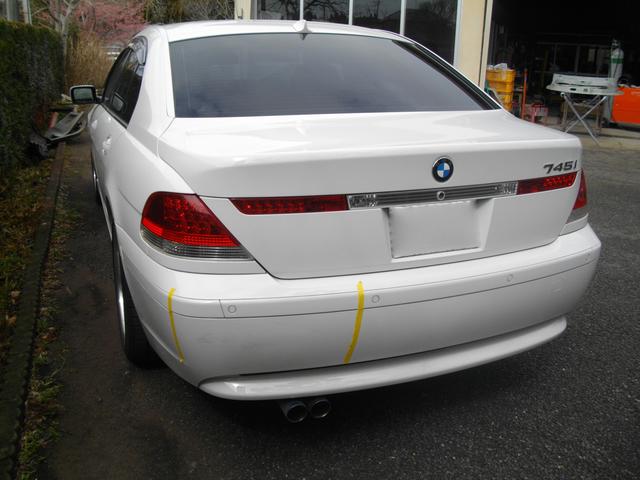 BMW 745i 事故修理・鈑金・塗装・キズ、ヘコミ直し　　千葉県大網白里市・東金市・茂原市・白子町・千葉市緑区・土気・あすみが丘の方もお待ちしております！！