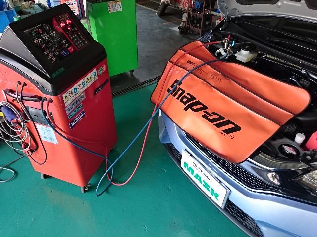 ホンダ フィット ハイブリッド  エアコン  エアコンシステム施工  岡崎市のお客様