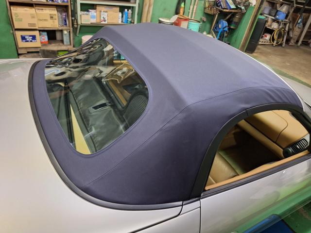 ポルシェ　ボクスター　幌交換　ソフトトップ交換