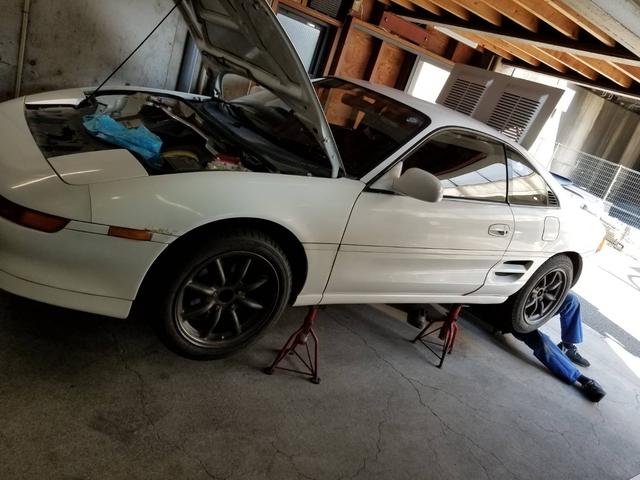 MR2　サーモスタット交換　修理　故障　不具合　藤沢市