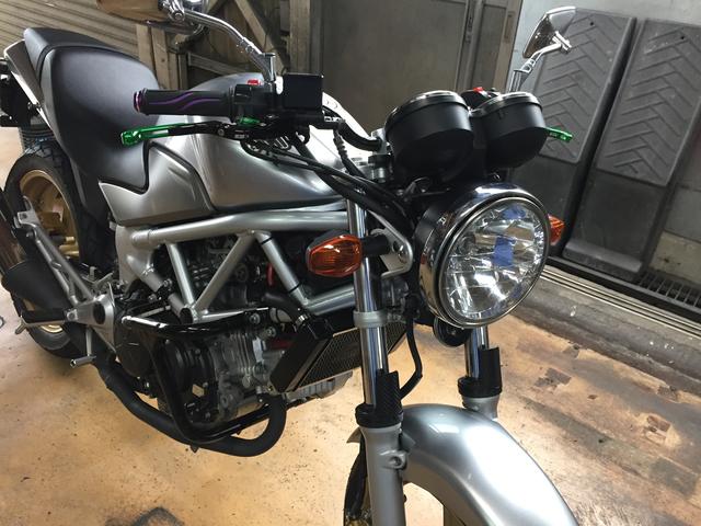 京都府 京田辺市 ホンダ Vtr250 ハンドル レバー グリップ交換 グーネットピット