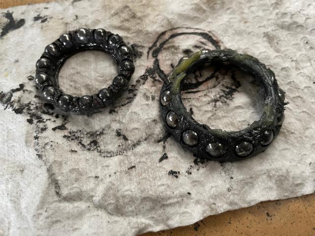 大阪府　枚方市　ホンダ　〔CBR600RR〕　ステムベアリング交換