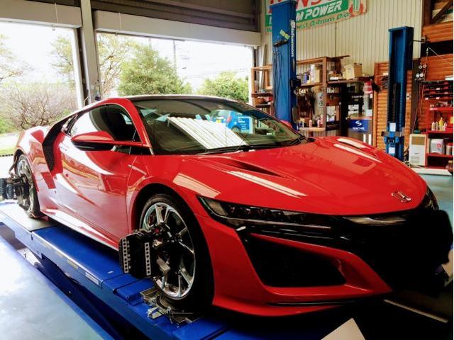 ホンダ　NSX　ハイブリッド　　アライメント測定、調整