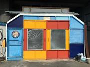 塗装ブース完備。風やホコリを避けて塗装が可能です。