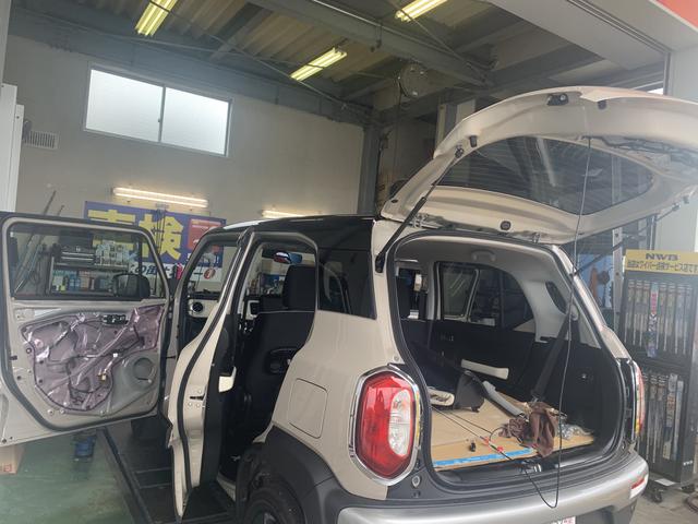 スズキ　クロスビー　ドラレコ前後取付　電源裏取　スピーカー交換