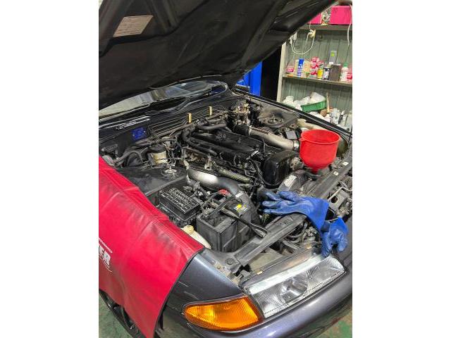 日産　スカイライン　BNR32　　吸排気系修理・整備
インテークマニホールド、スロットル　ガスケット抜け　2次エア修理